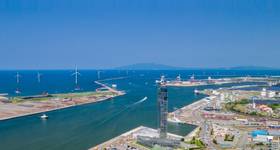 The first large-scale offshore wind power project in Japan in which Marubeni is the largest shareholder (the ports of Akita in Akita Prefecture) - Courtesy of Akita Offshore Wind Corporation, via Marubeni