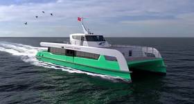 Artist’s impression of the electric ferry (Photo credit: Incat Crowther UK)
