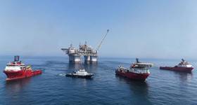 Scarborough FPU floatover operation (Credit Woodside Energy)