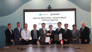 Signing of the contract between MODEC and Sumitomo (Credit: Soichi Ide)