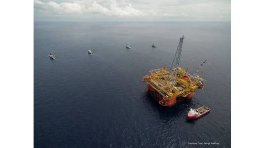 Inpex's Ichthys Central Processing Platform - Image Credit: Inpex (Courtesy Capt. Serge Prakhov)