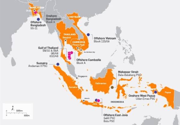 KirsEnergy assets - Map Source: KrisEnergy