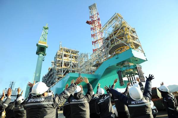 Petronas' recently launched FLNG unit - Credit: Petronas
