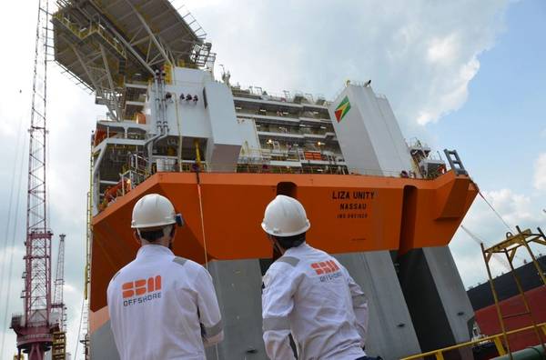 SBM Offshore’s Liza Unity hull recently arrived at Keppel yard in Singapore from China. Photo credit Lim Weixiang/SBM Offshore