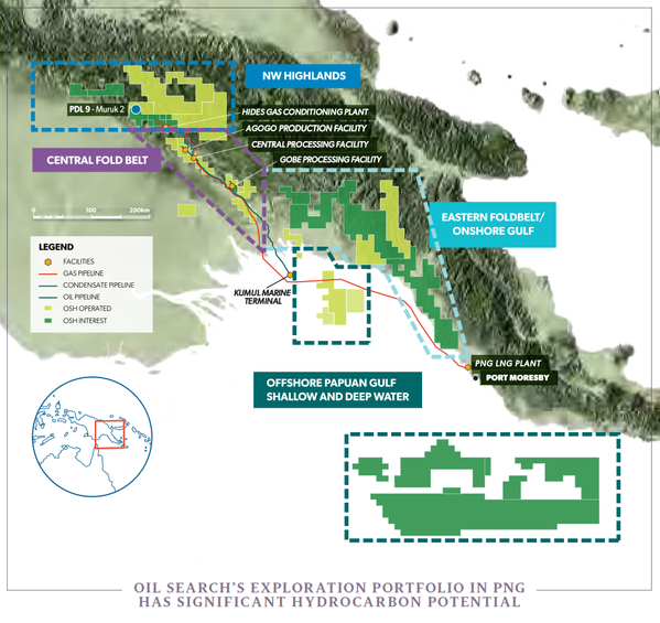 Oil Search's exploration acreage in PNG - Credit: Oil Search