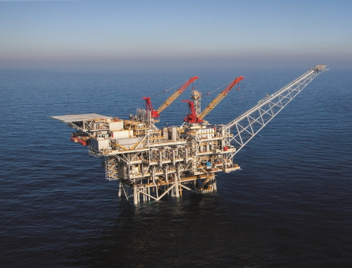 Illustration only - Tamar platform offshore Israel (File Photo: Noble Energy)