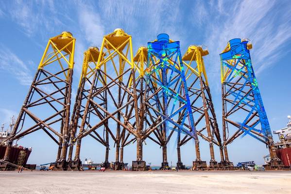 Akselos Lamprell – Turbine foundation weight has been reduced through using Akselos’ Reduced Basis Finite Element Analysis digital twin. Image from Akselos.