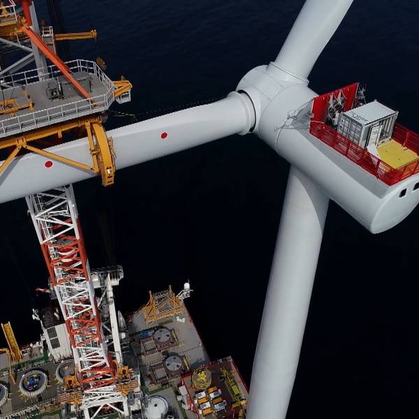 Developed by Mainstream, the UK's Hornsea zone is the largest operating offshore wind farm in the world. Image: Ørsted
