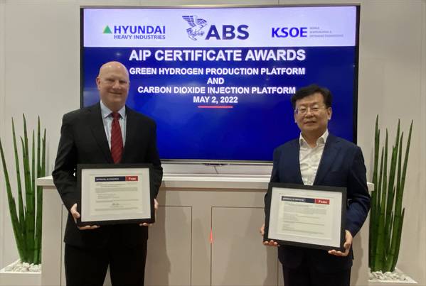 Pictured at the AIP signing are John McDonald, ABS Executive Vice President and Chief Operating Officer, and S.Y. Park, Hyundai Heavy Industries Senior Executive Vice President, Chief Operating Officer and Head of Group Ship/Offshore Marketing Division. - Credit:ABS