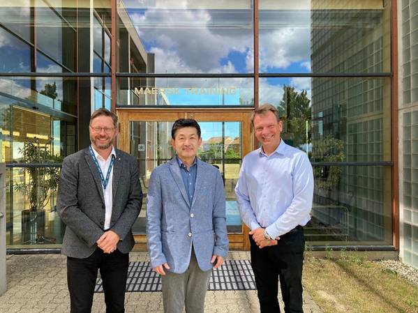 Left: Mr. Alex Nielsen, Head of Business Development-Global Wind, Maersk Training
Middle: Capt. Naoki Saito, General Manager of Maritime Education and Training Certification Department, ClassNK
Right: Capt. Tonny Moeller, Group Operations Manager/ Assisting Managing Director-Global Wind, Maersk Training