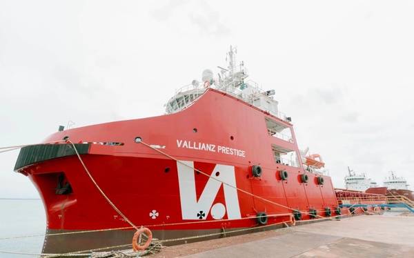 The Vallianz offshore support vessel Vallianz Prestige - ©Inmarsat