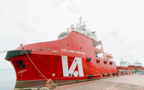 The Vallianz offshore support vessel Vallianz Prestige - ©Inmarsat