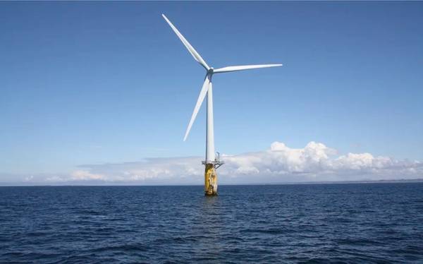 A floating wind turbine - Public Domain License 