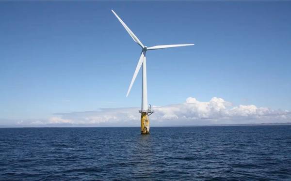 A floating wind turbine - Public Domain License 