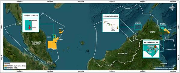 MBR 2025 offers five exploration blocks and three DRO clusters (Credit: Petronas)