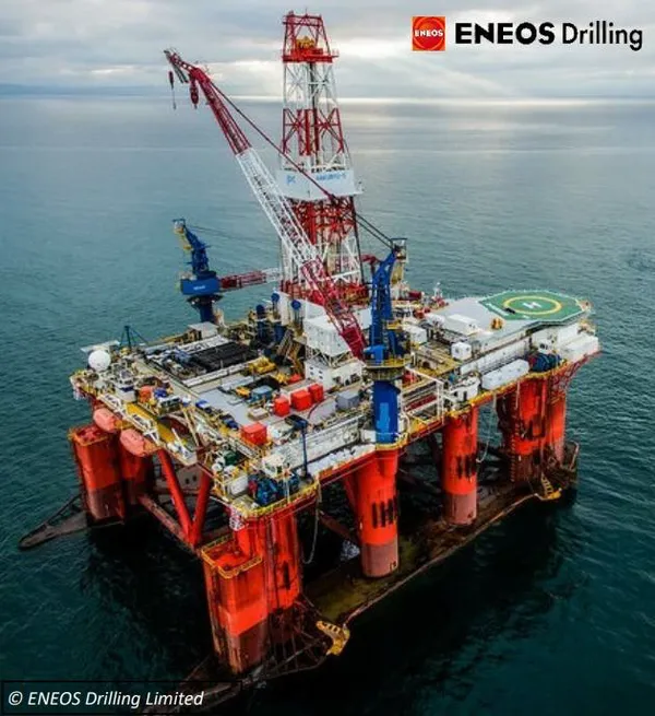 Hakuryu-5 semi-submersible rig (Credit: Eneos Drilling)