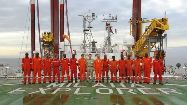 The Milaha Explorer crew following deployment off the coast of West Africa (Photo: Milaha)