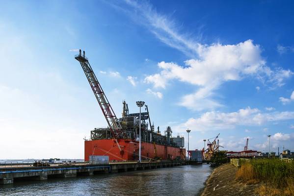 Last year, Wison Offshore & Marine delivered the Caribbean FLNG on an EPC basis after liquefaction performance testing for the facility in its yard in China. (Photo: Wison)