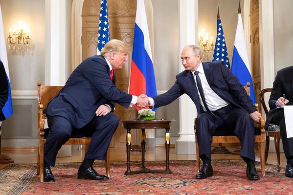 File photo: Donald Trump and Vladimir Putin in July 2018 (Official White House photo by Shealah Craighead)