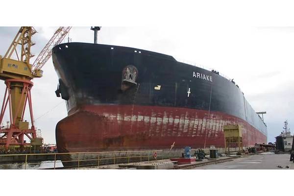 Oil Tanker, ARIAKE ready for Conversion. (Photo courtesy Cummins/Haig-Brown)