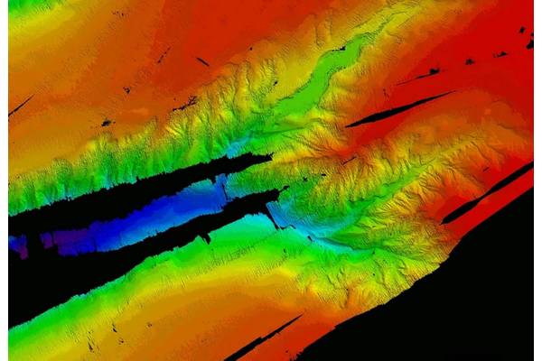 Bathymetry data from SEA-KIT's Atlantic mission. Image courtesy SEA-KIT